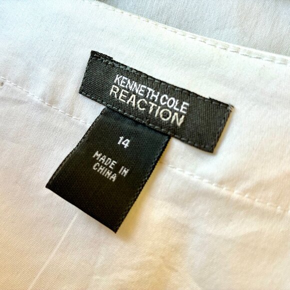 Kenneth Cole Reaction White Top Tie Sash Puffy Sleeve Wrap NEW - Picture 8 of 14